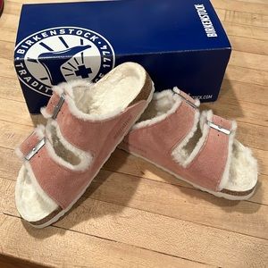 Clay Shearling Birkenstocks